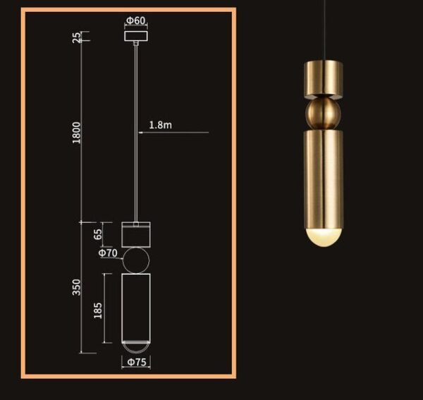 Suspension EDMON Gold – Image 2