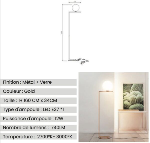 Lampadaire LUXEMBOURG – Image 3