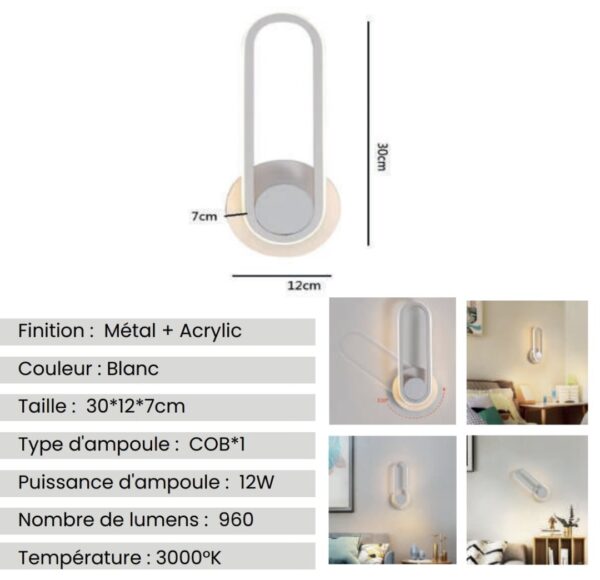 Applique Mûrale LED GEMINI – Image 3
