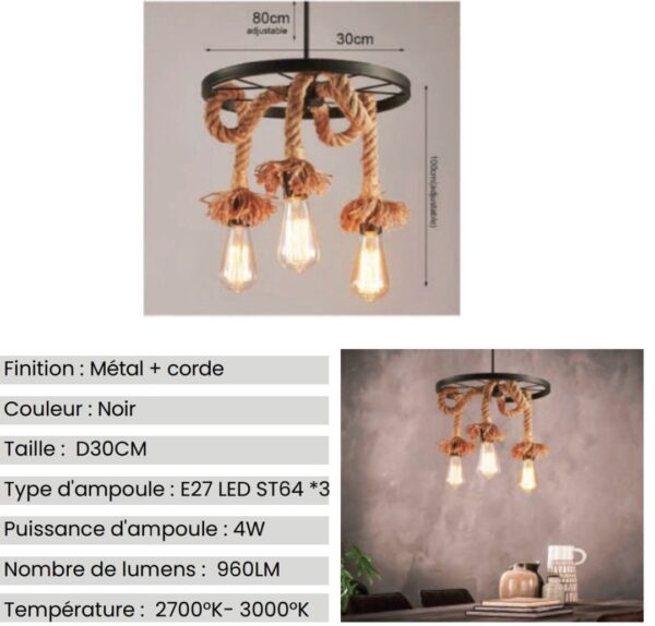 Suspension Vintage MEMPHIS – Image 2