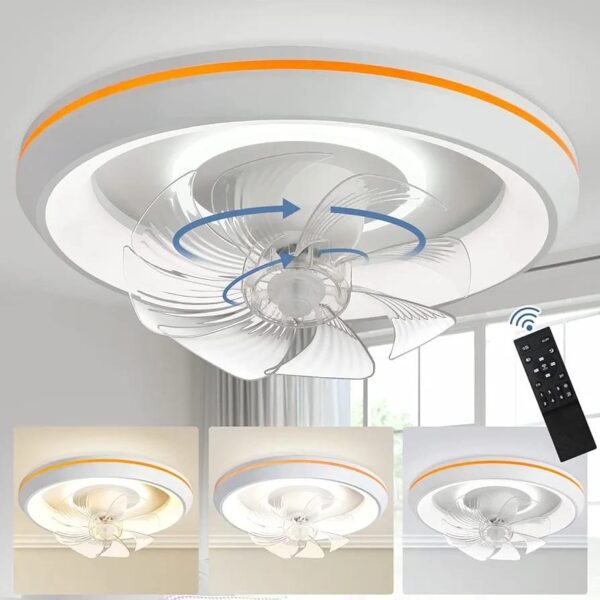Plafonnier VENTI-2 CCT Blanc/Gris