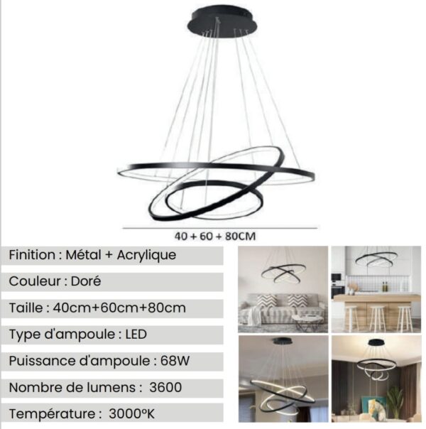 Lustre SYLVIE Black-80 – Image 3