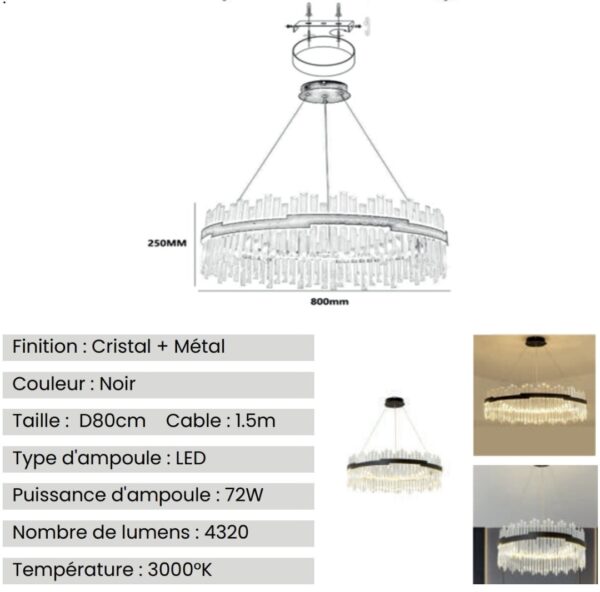Lustre BELLEZA Round Black – Image 2