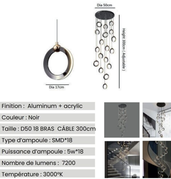 Lustre Double Hauteur EGDE – Image 3